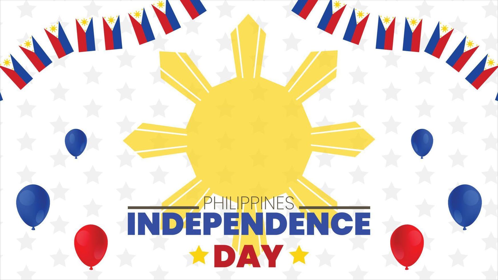 phillipines independence day wishing design common size vector file