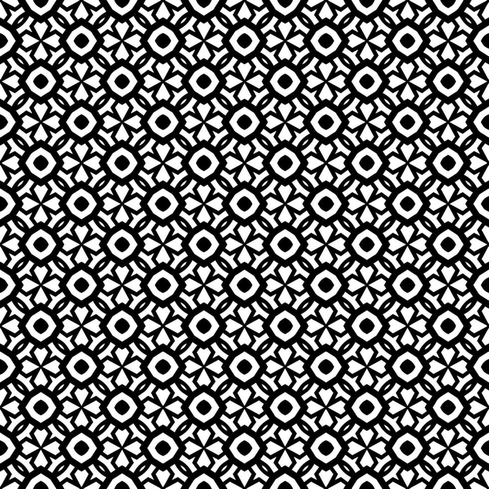 Black and white seamless pattern texture. Greyscale ornamental graphic design. vector