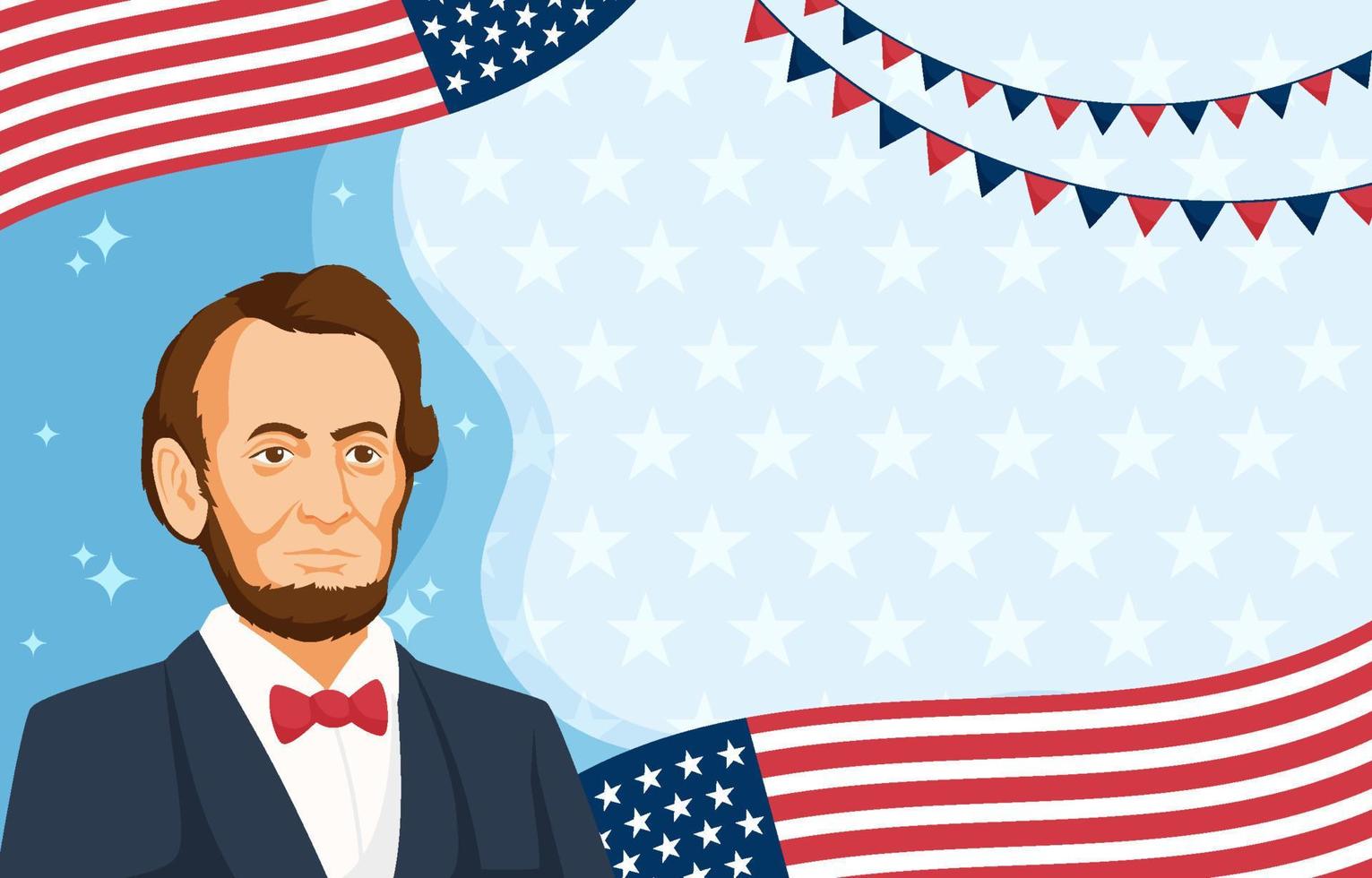 Abraham Lincoln's Day Background vector