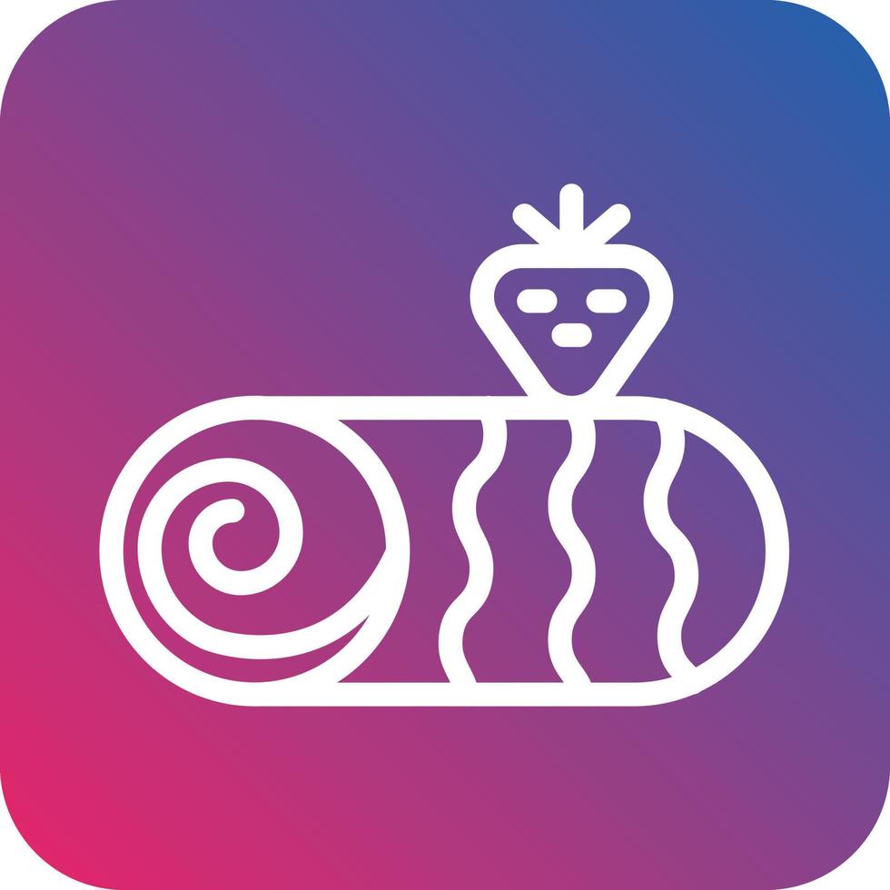 Roll Cake Vector Icon Design