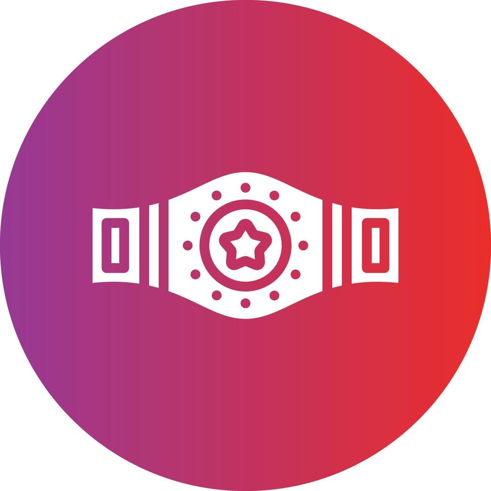 Champion Belt Vector Icon Design