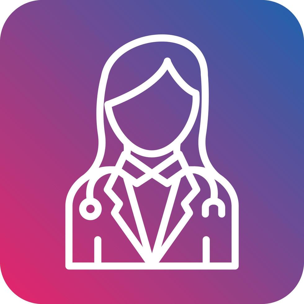Lady Doctor Vector Icon Design