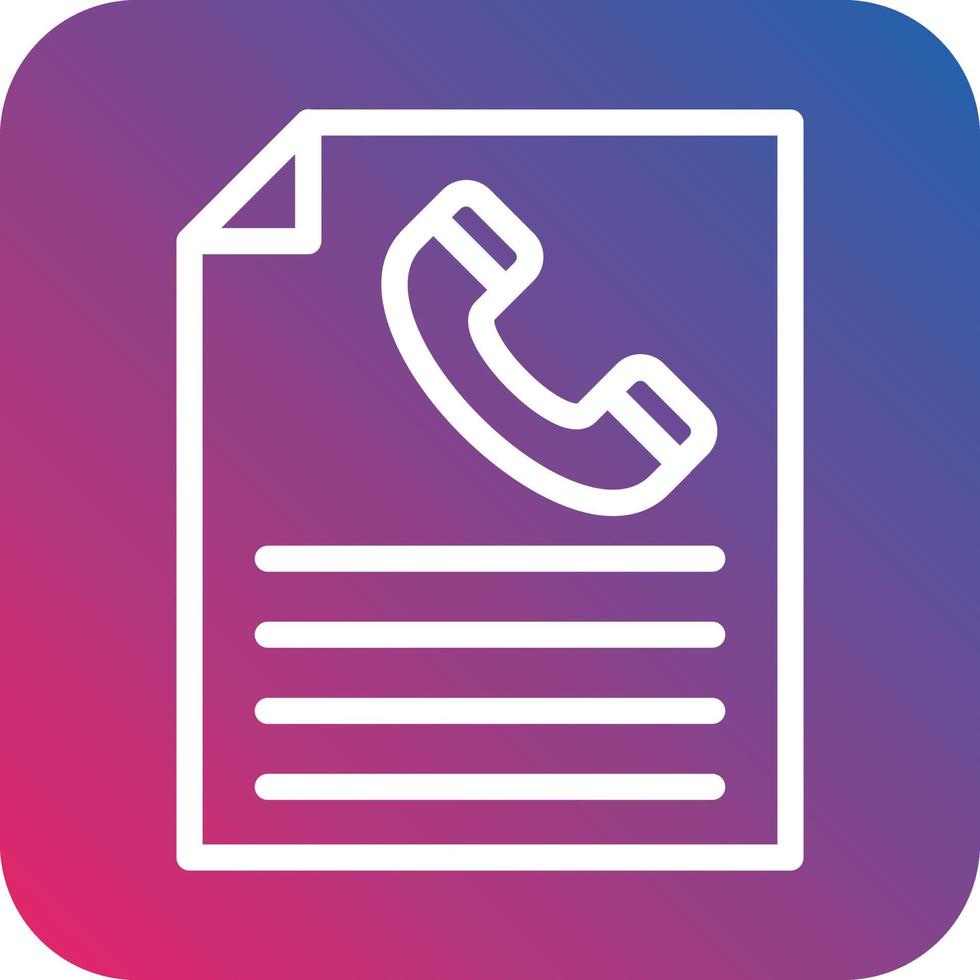 Contact Form Vector Icon Design