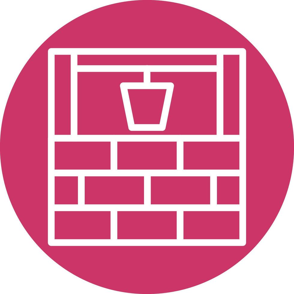 Water Well Vector Icon Design