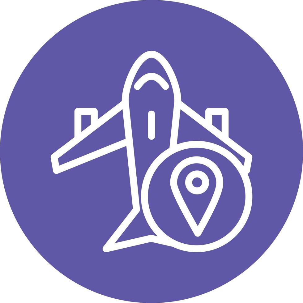 Flight Location Vector Icon Design