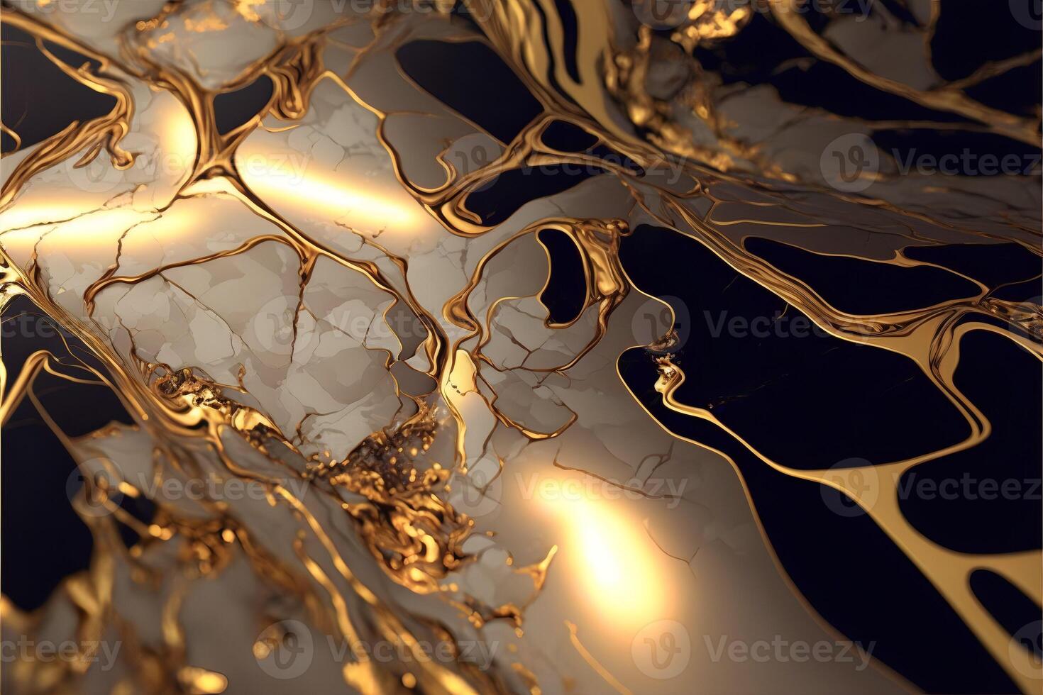 Abstract background black and white marble and liquid gold. Texture of stone and liquid metal backdrop. . photo