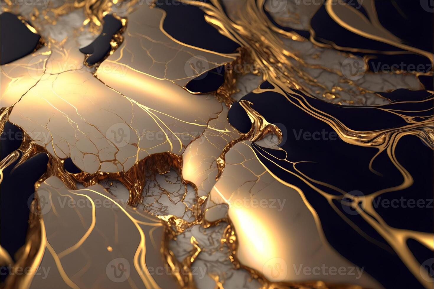 Abstract background black and white marble and liquid gold. Texture of stone and liquid metal backdrop. . photo