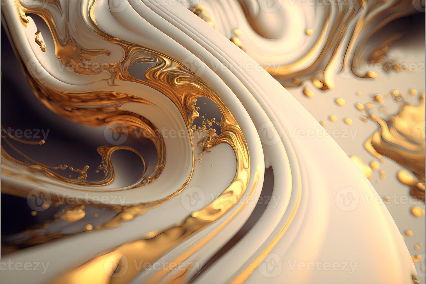 Abstract texture fluid black white and gold splatter paint. Fluid abstract texture. . photo