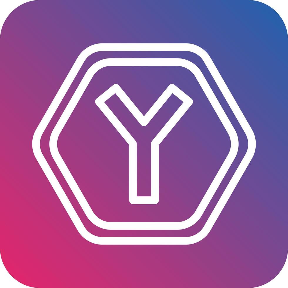 Y Intersection Vector Icon Design