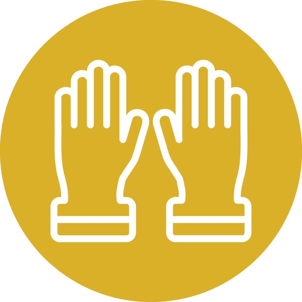 Working Gloves Vector Icon Design