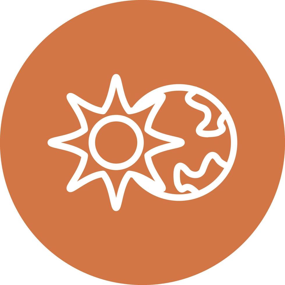 Solar Eclipse Vector Icon Design