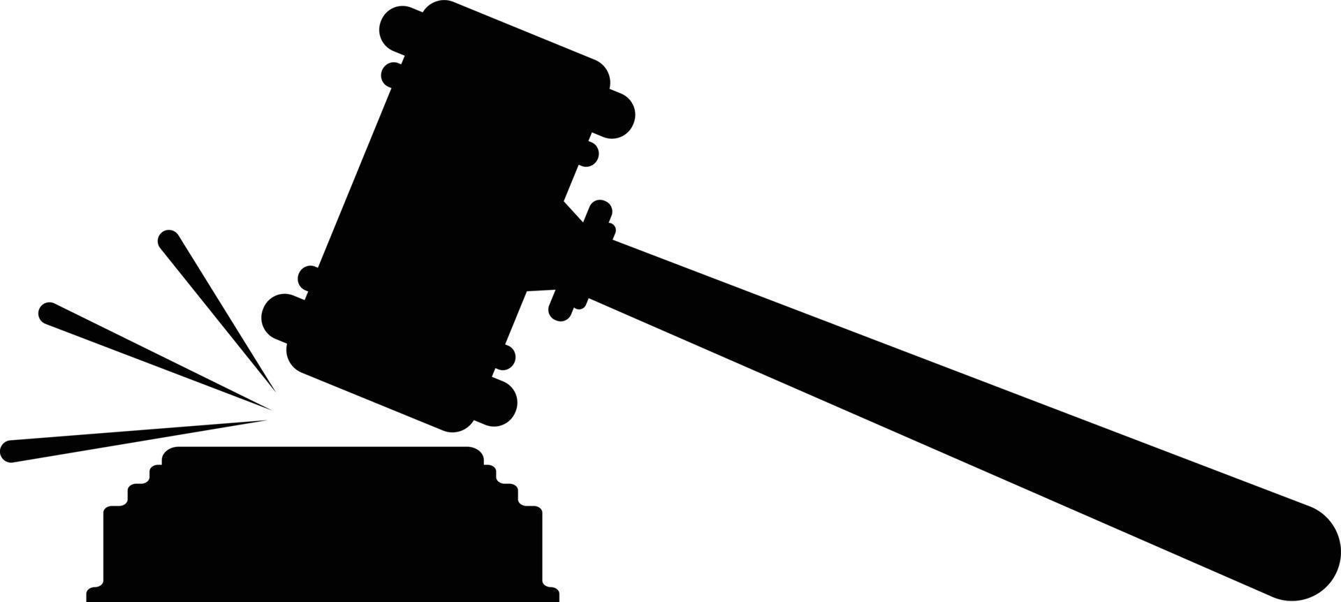Law Hammer, Judge Gavel Icon vector