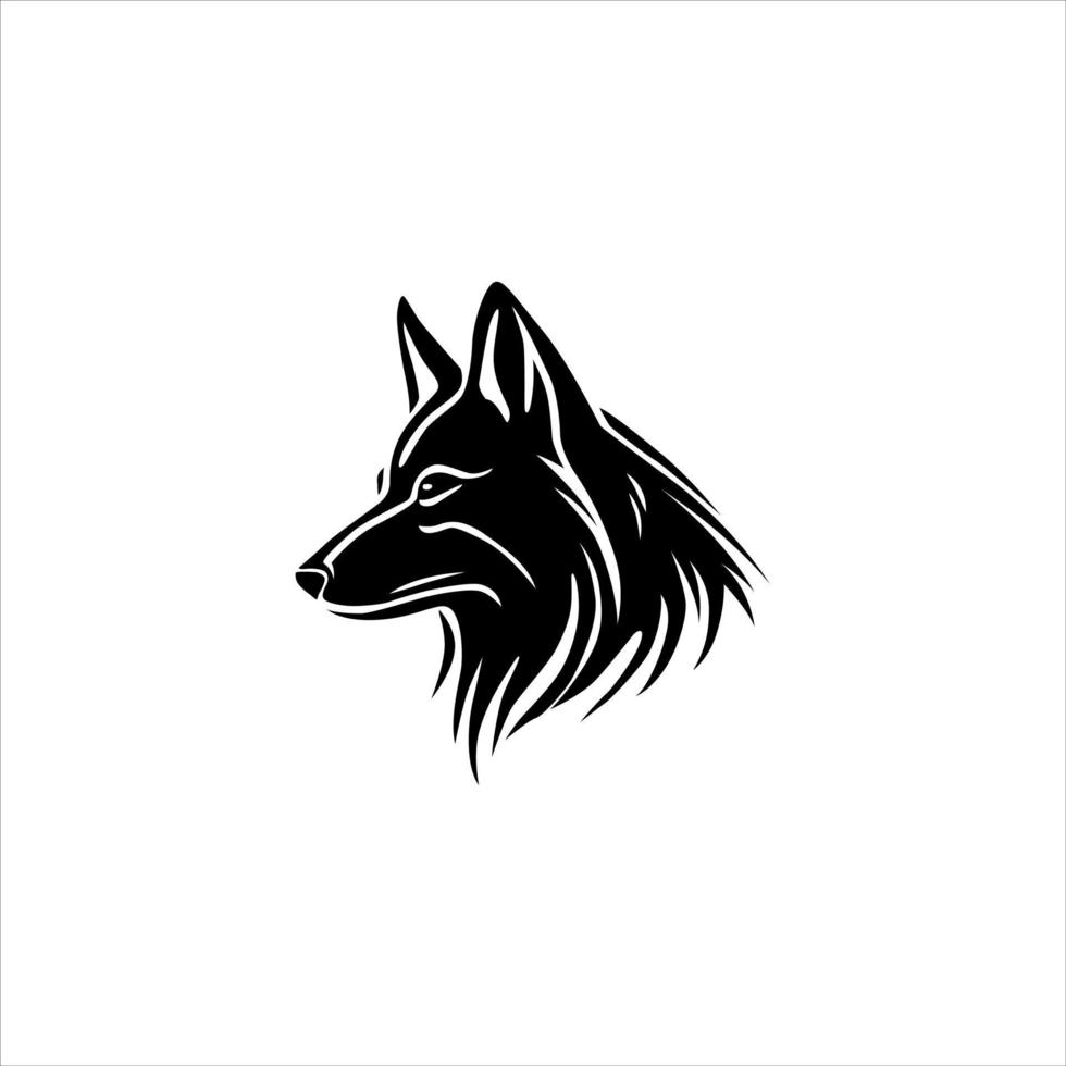 wolf head simple vector logo