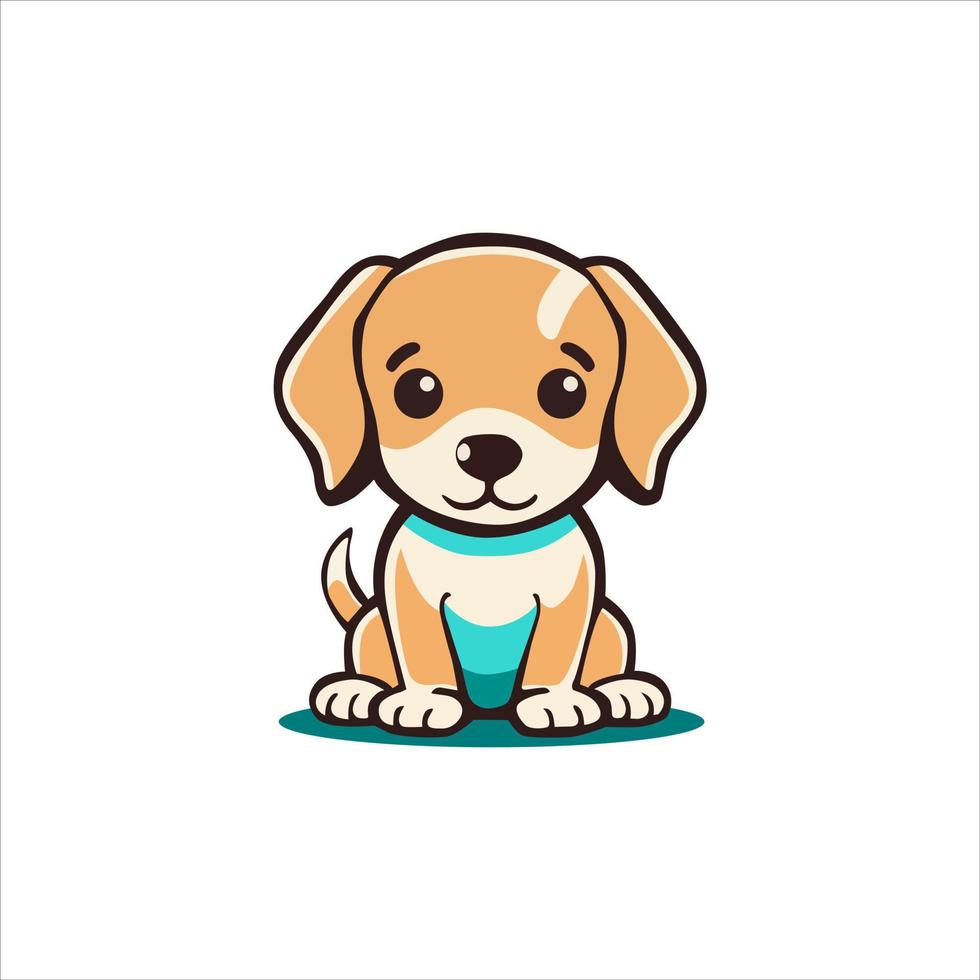 cute little dog vector illustration