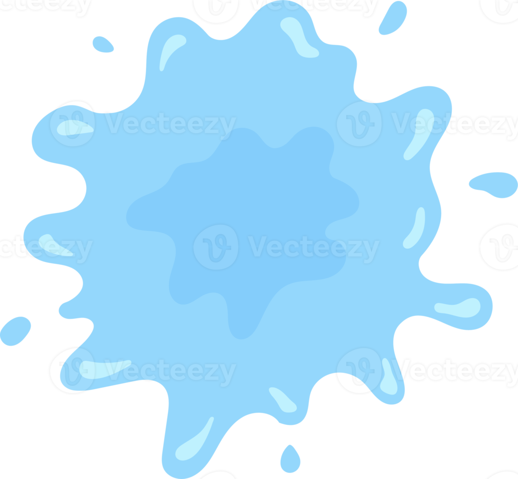 blauw water plons, element en illustratie png