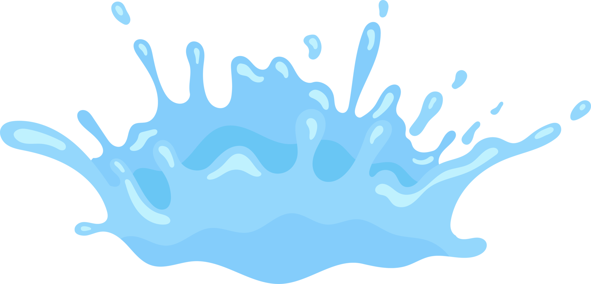 Blue water splash, element and illustration 22715210 PNG