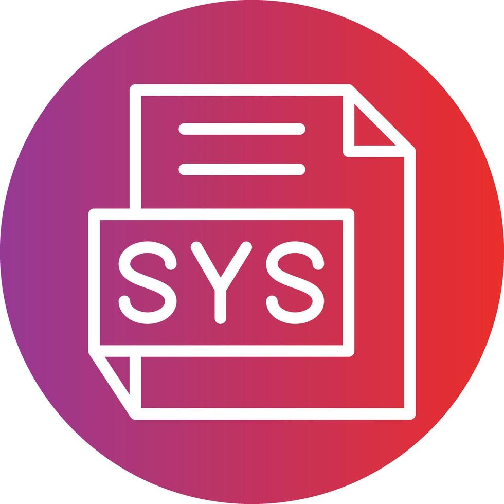 sys vector icono diseño