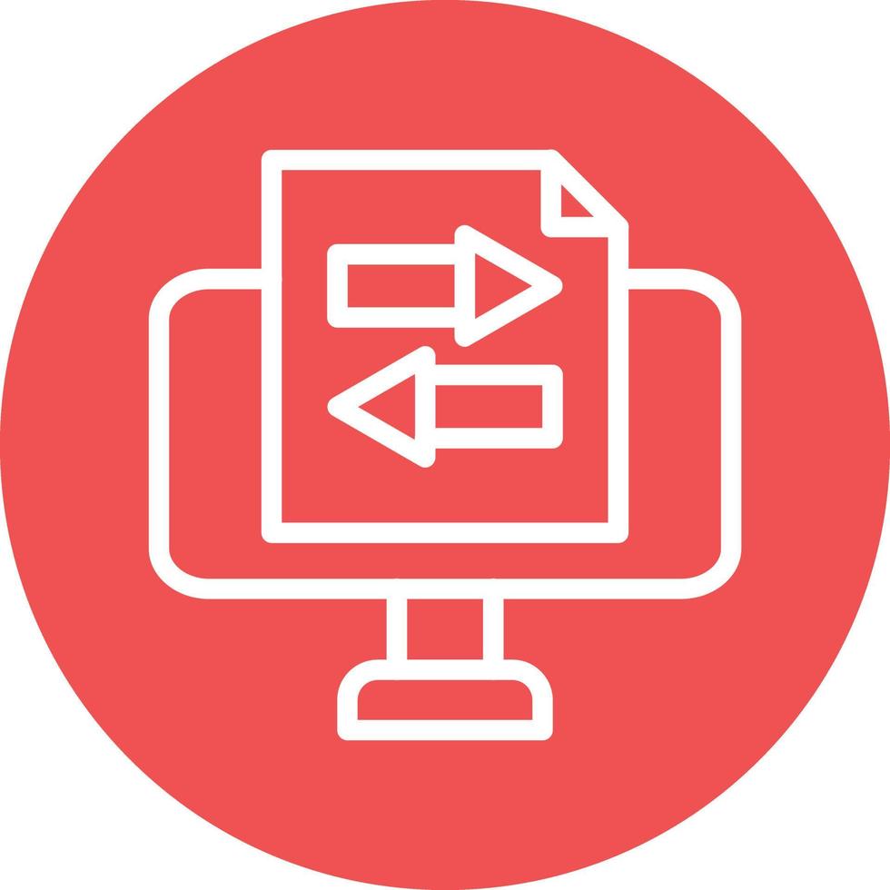 Online File Transfer Vector Icon Design