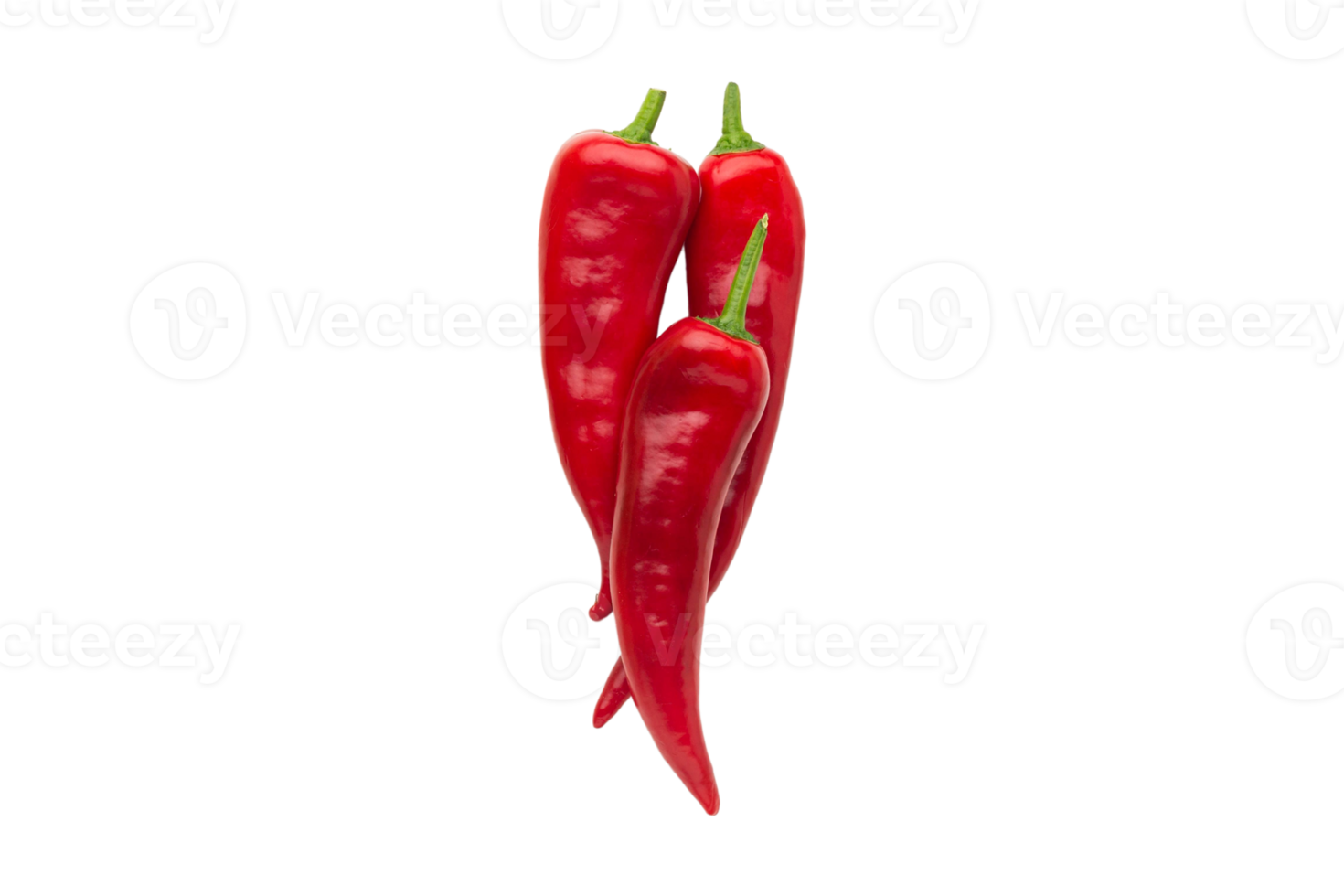groenten rood paprika's geïsoleerd Aan een transparant achtergrond png