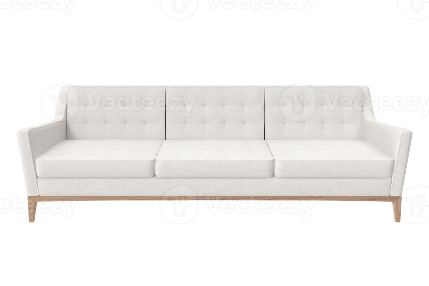 Weiß Sofa isoliert auf ein transparent Hintergrund png