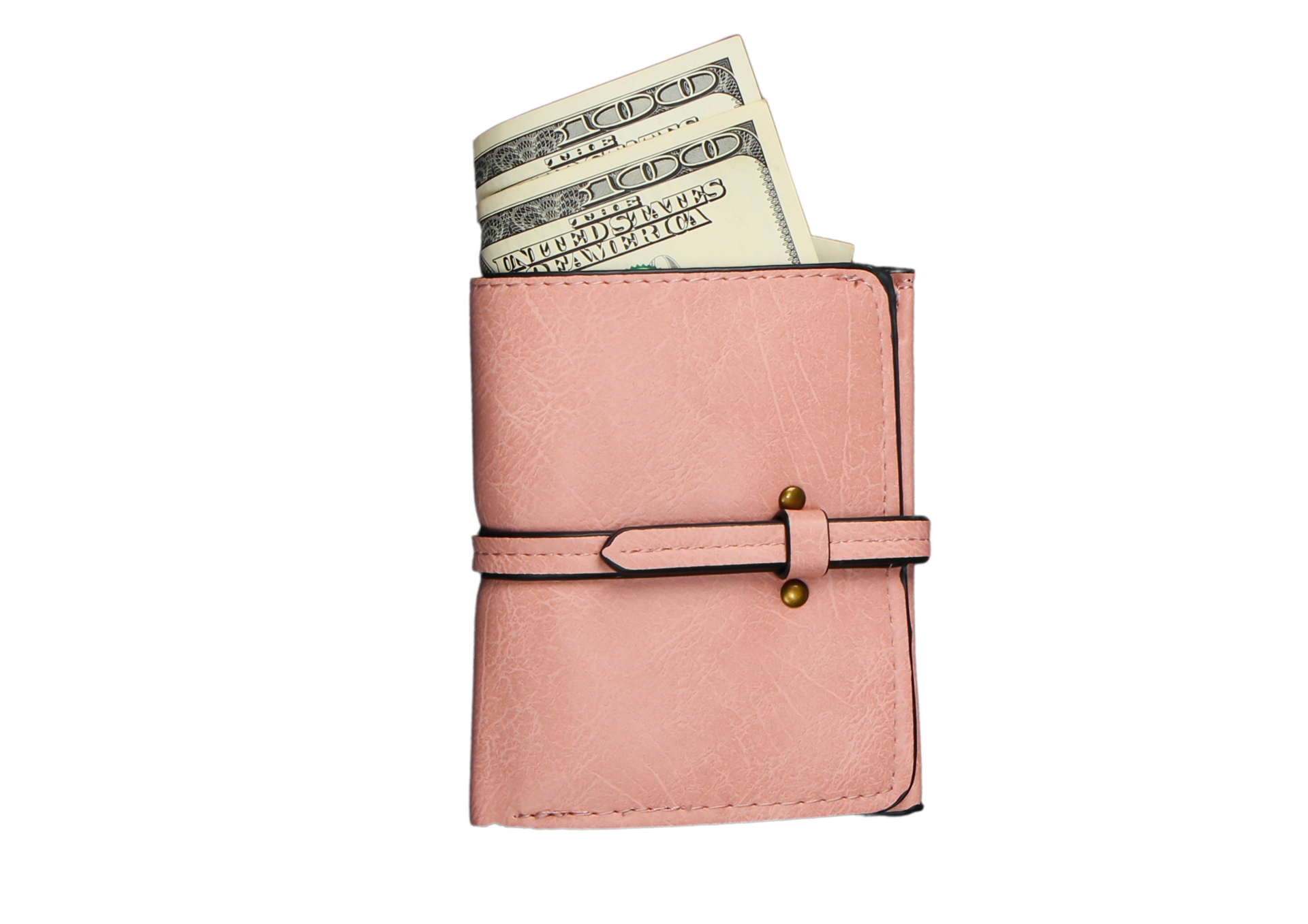 Pink wallet with dollars isolated on a transparent background 22715544 PNG