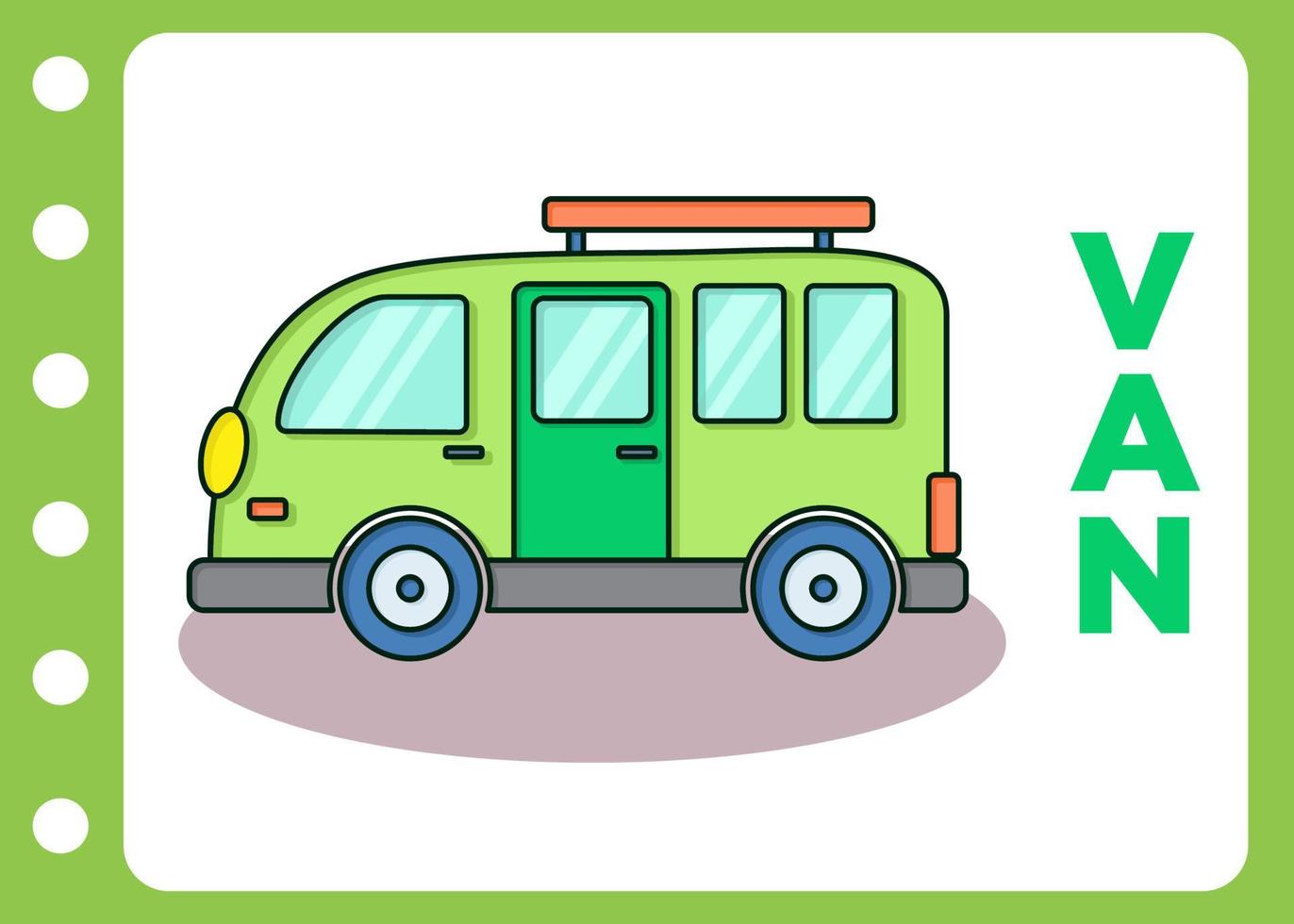 cartoon van transportation logo icon vector