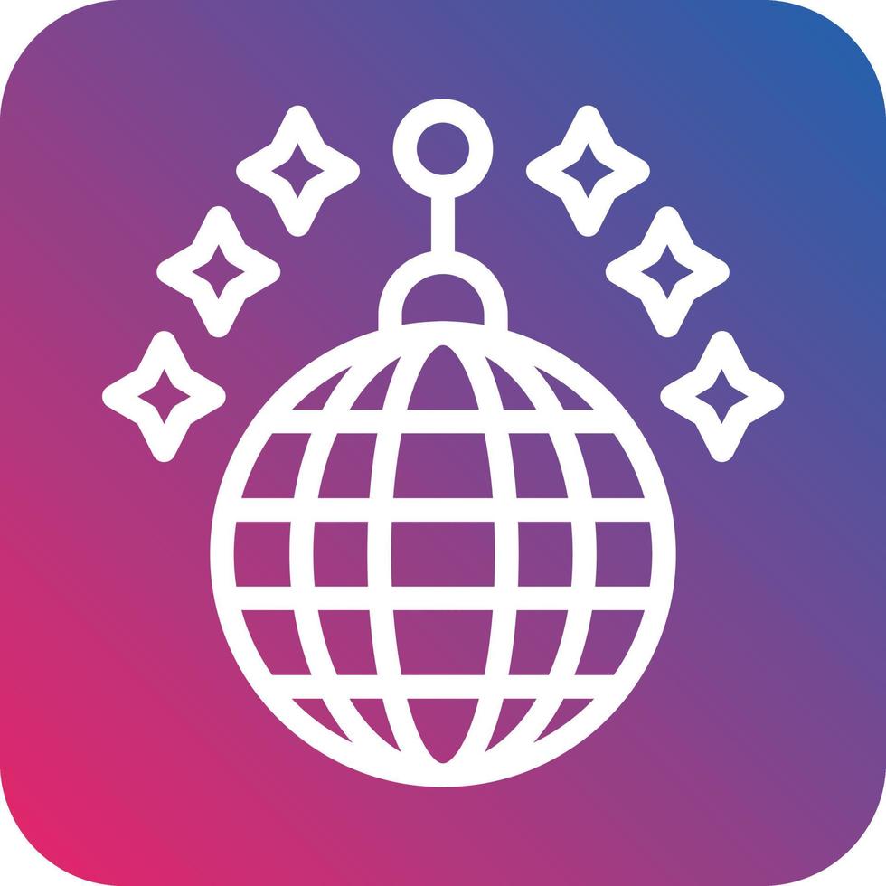 Disco Ball Vector Icon Design