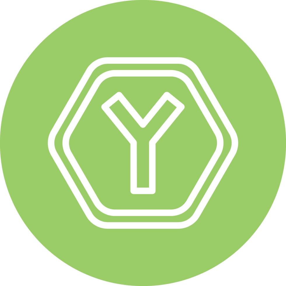 Y Intersection Vector Icon Design
