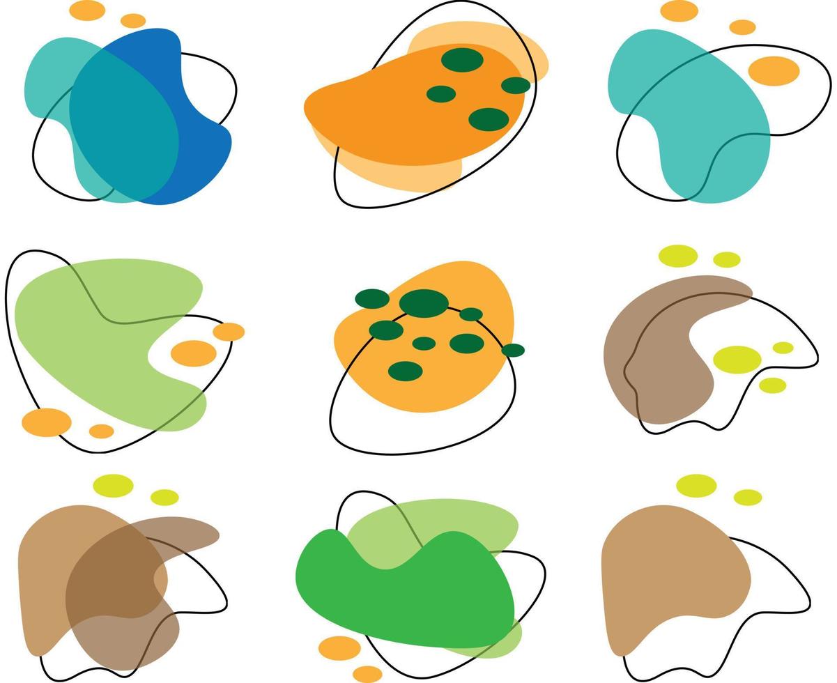 Set of abstract hand drawn doodle shapes. Vector illustration.
