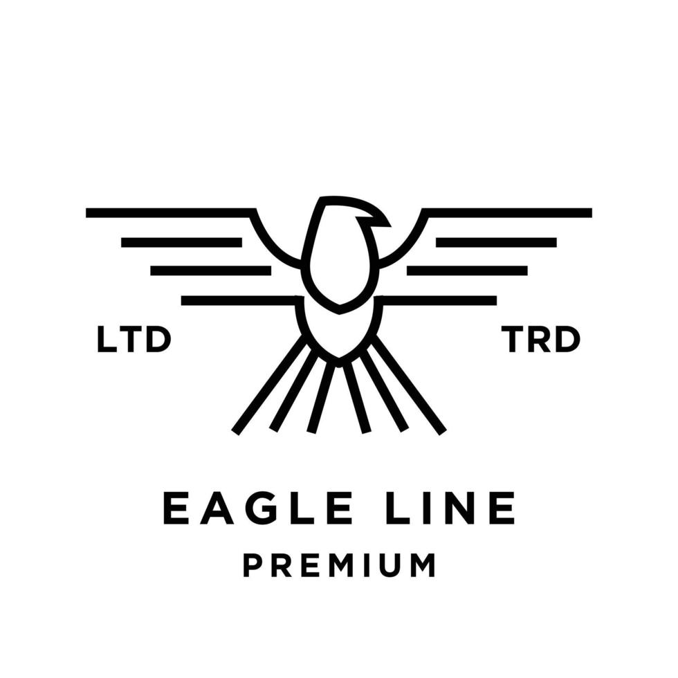 Eagle Line abstract logo icon design illustration vector