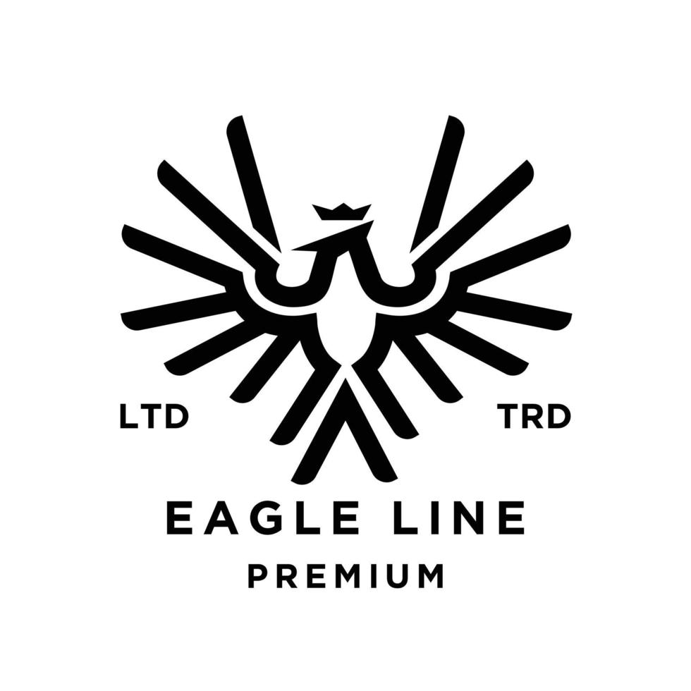 Eagle Line abstract logo icon design illustration vector