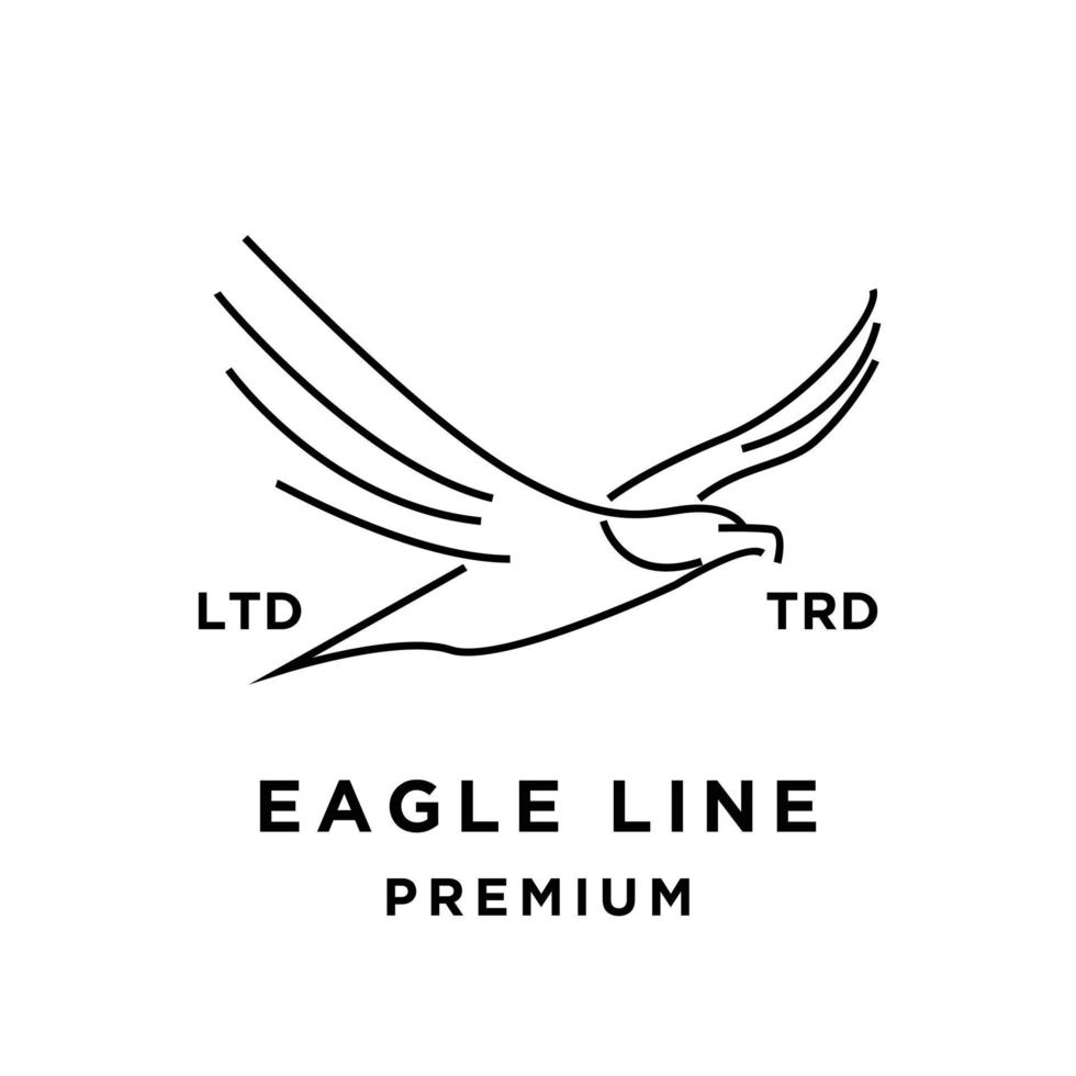 Eagle Line abstract logo icon design illustration vector