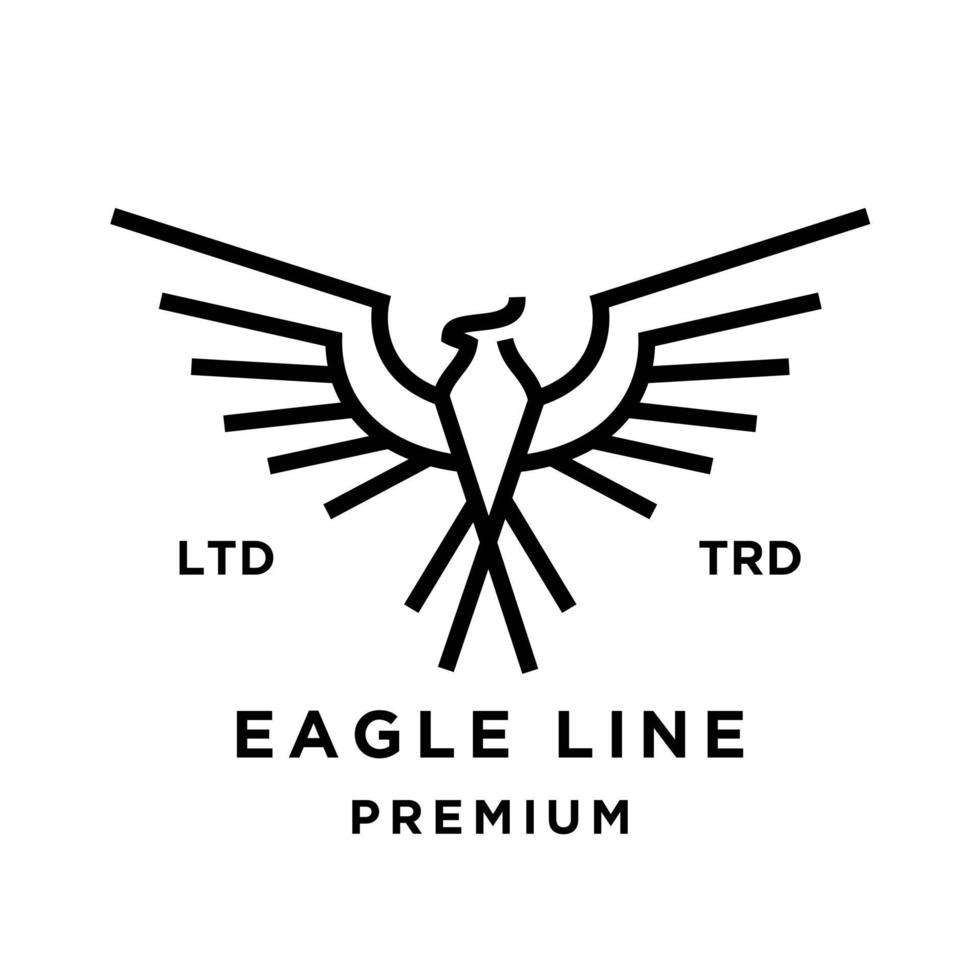 Eagle Line abstract logo icon design illustration vector