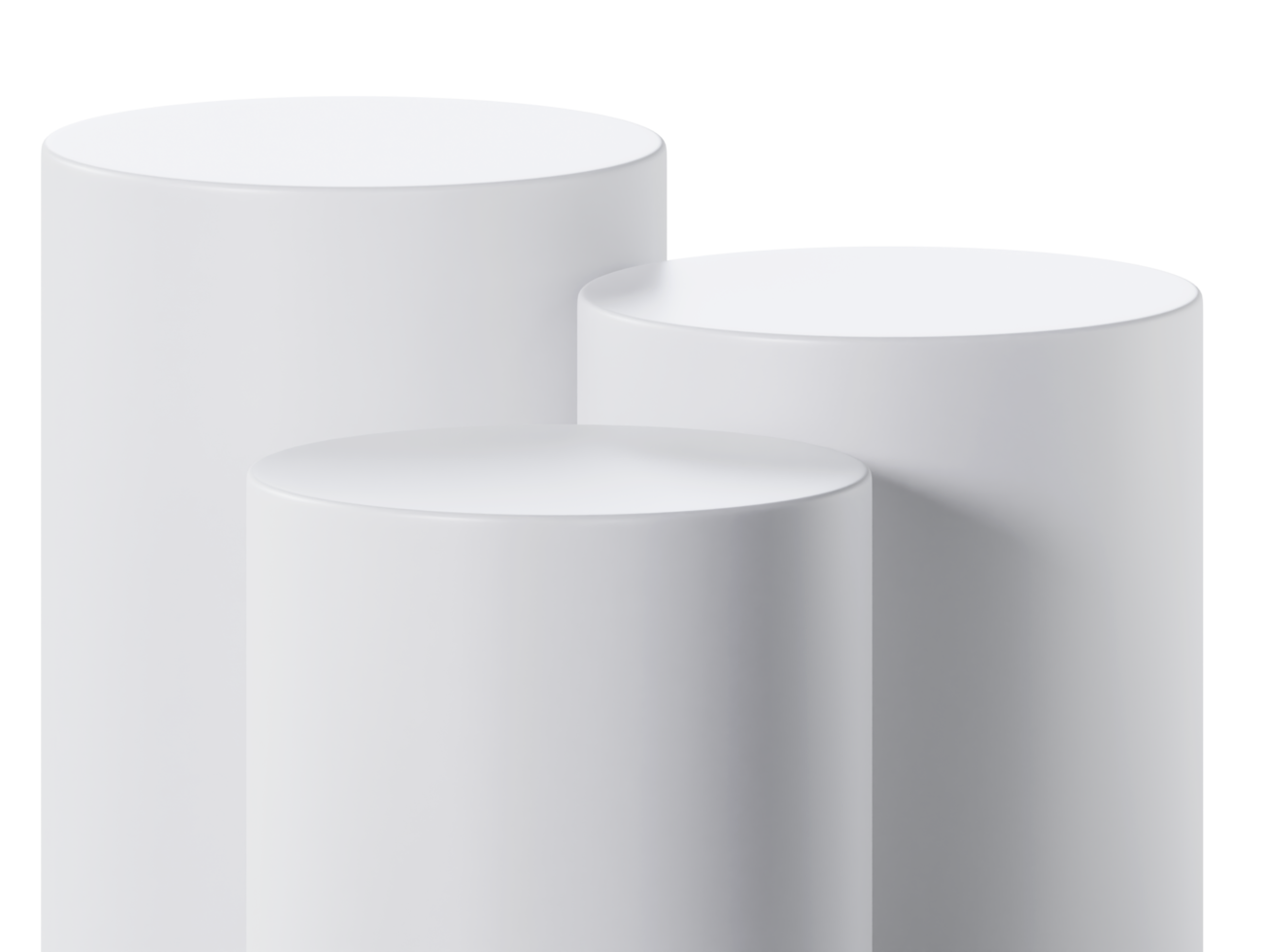 White clean cylinder podium product display png