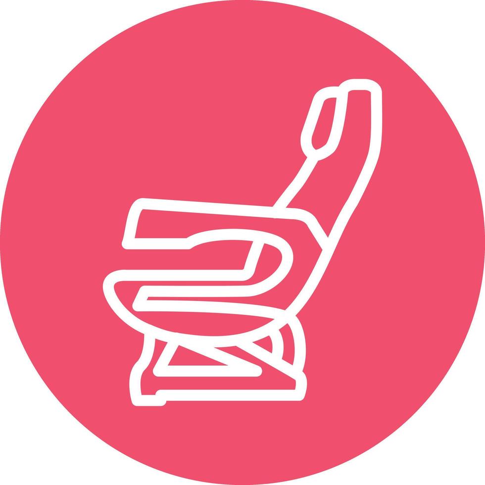Airplane Seat Vector Icon Design