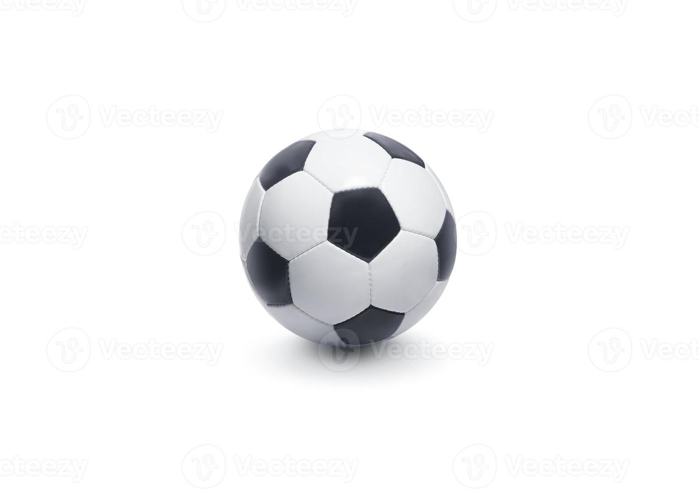 Ballon de foot, balle de football fond blanc. Soccer Stock