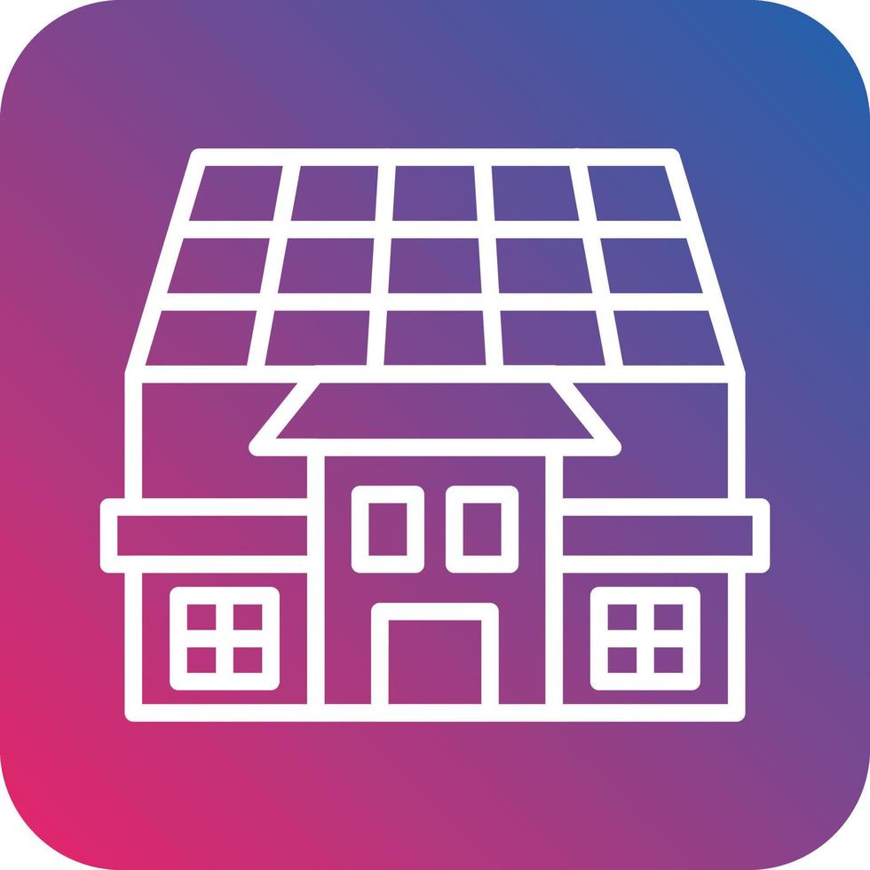 Solar House Vector Icon Design