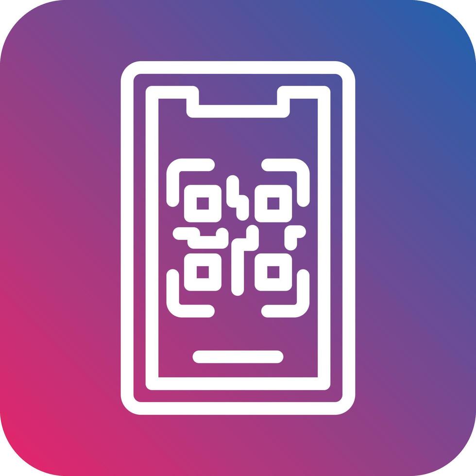 Mobile Qr Code Vector Icon Design
