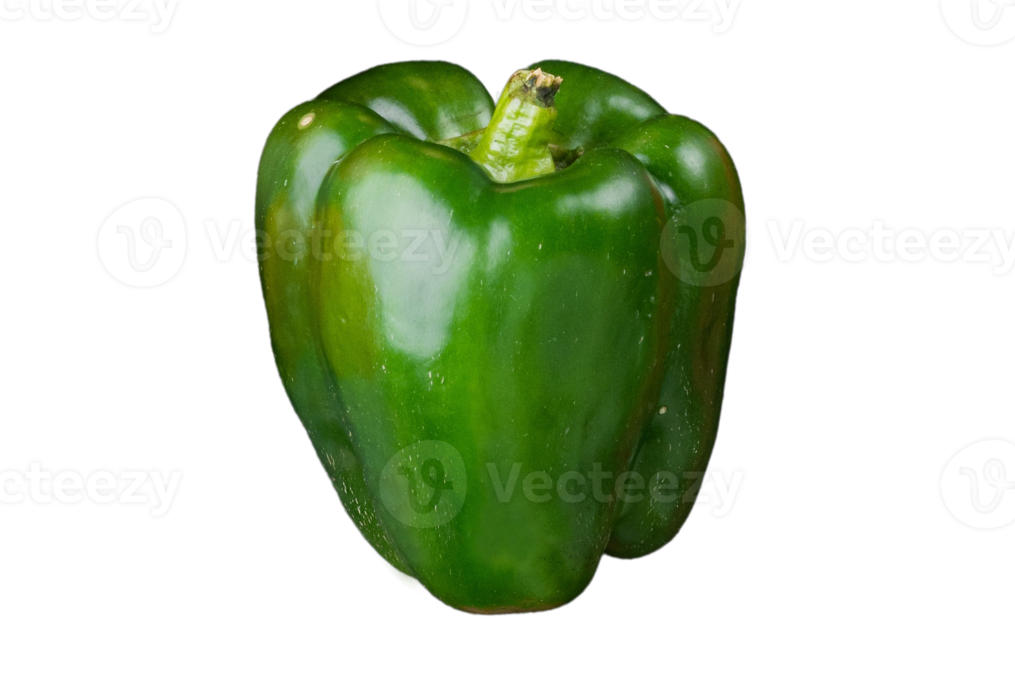 Green Paprika isolated on a transparent background png