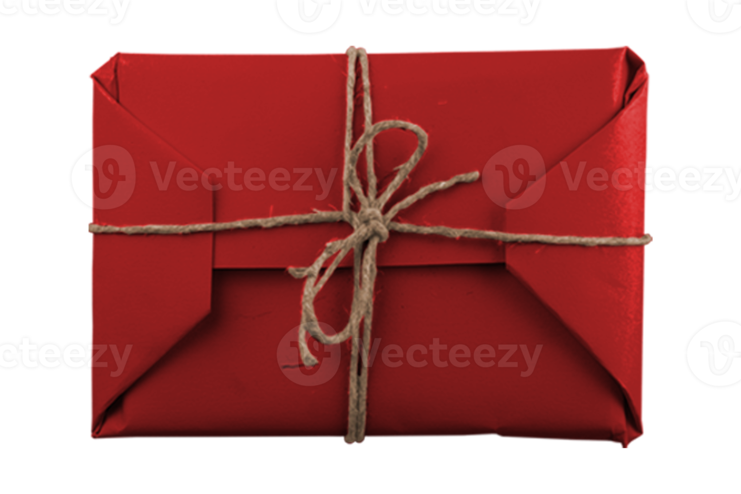 Red gift box isolated on a transparent background png