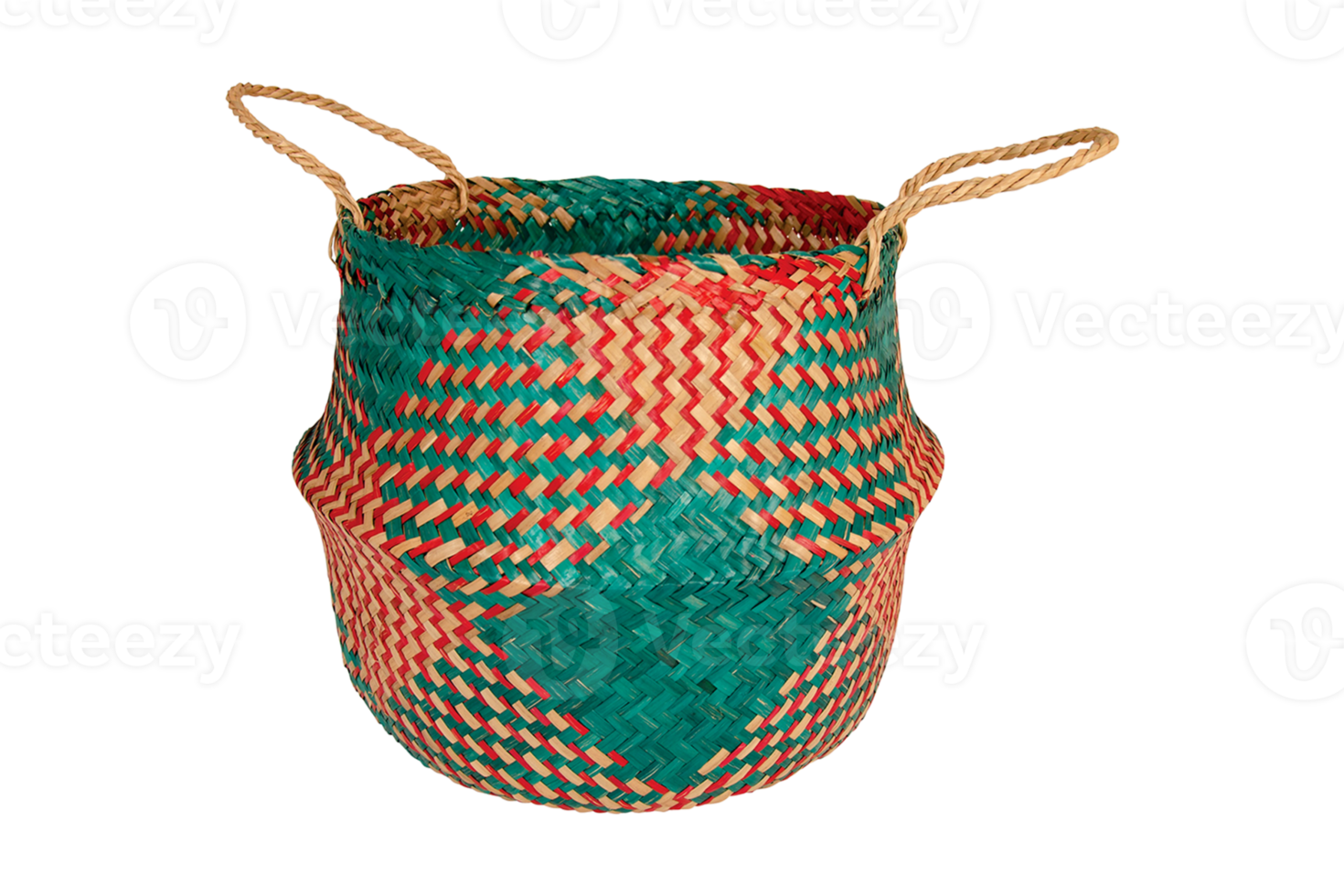 Colorful basket isolated on a transparent background png