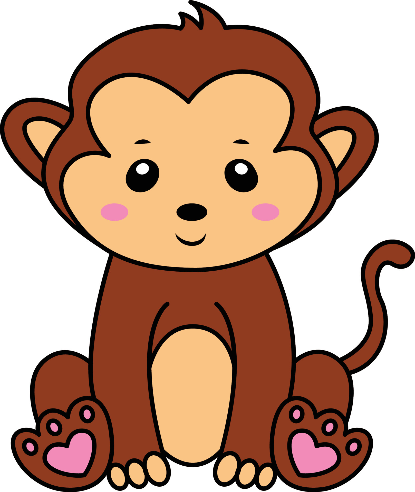 How to draw a cute monkey easy step by step - YouTube