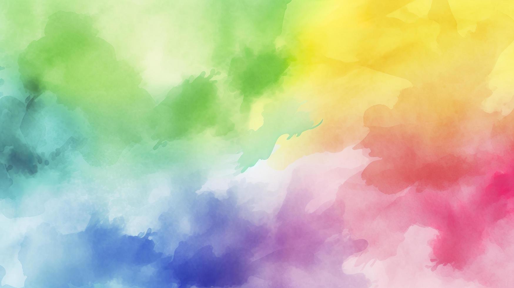 Free colorful watercolor rainbow background, generat ai photo