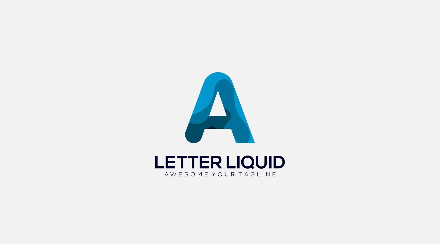 initial Letter A Logo design, logo liquid concept design vector