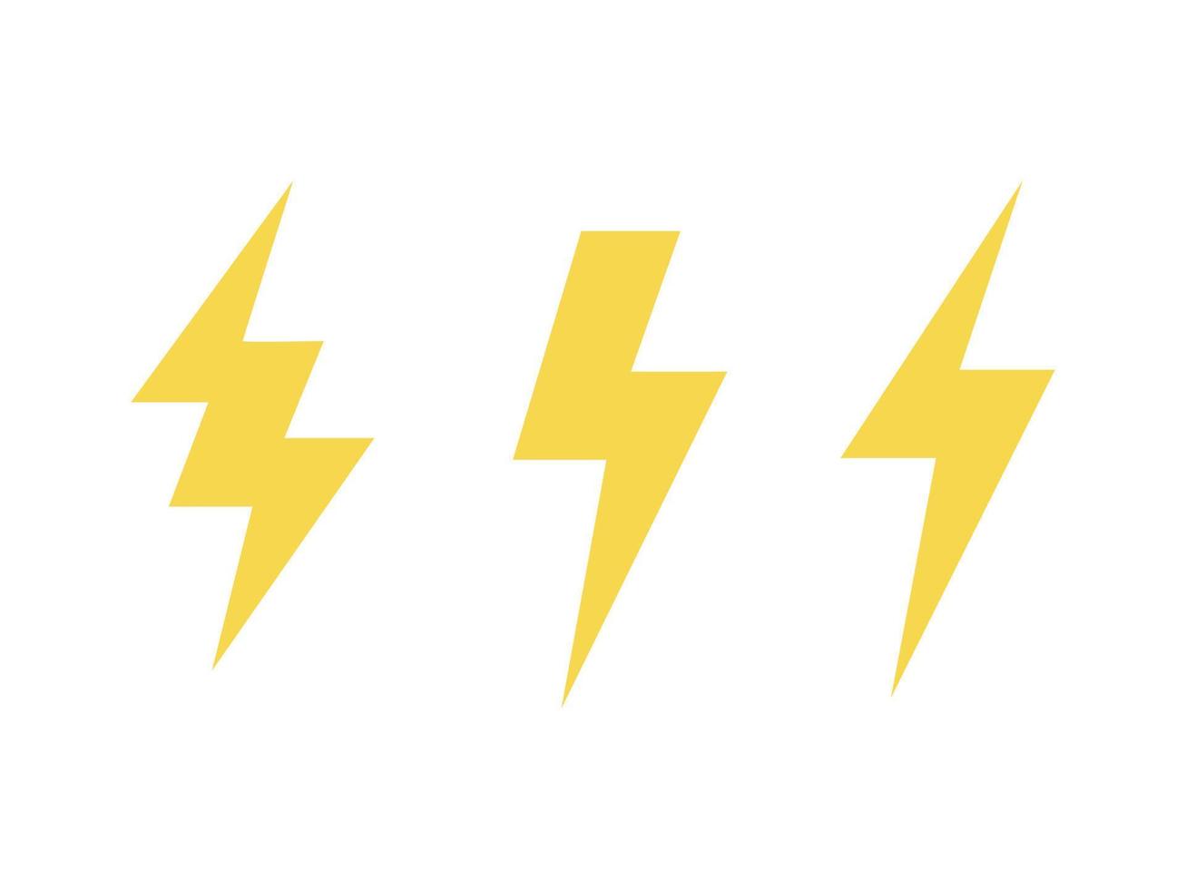 Creative Pair of Lightning Electric ThunderBolt Danger Vector Logo Icon