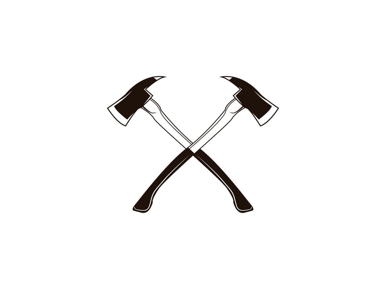 Crossed Axes, Crossed Broad axe, medieval axe, Battle axe, executioner axe in vector