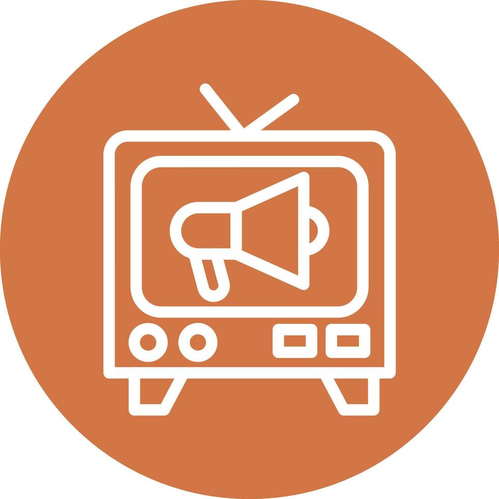 TV Commercial Vector Icon Design