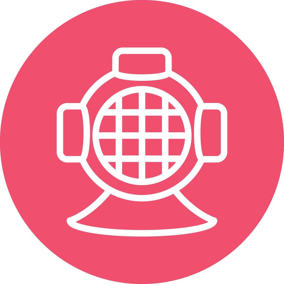 Diving Helmet Vector Icon Design