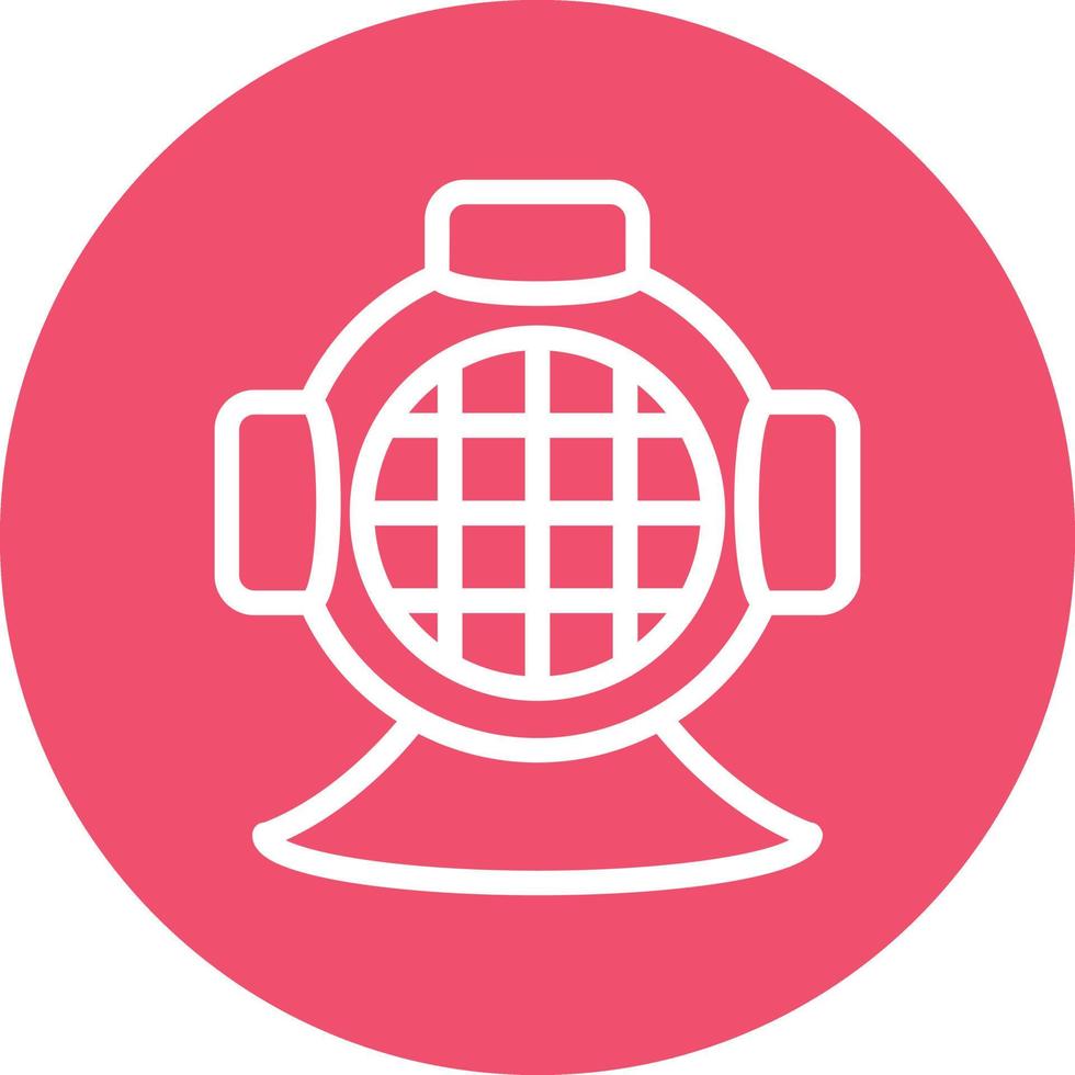 Diving Helmet Vector Icon Design