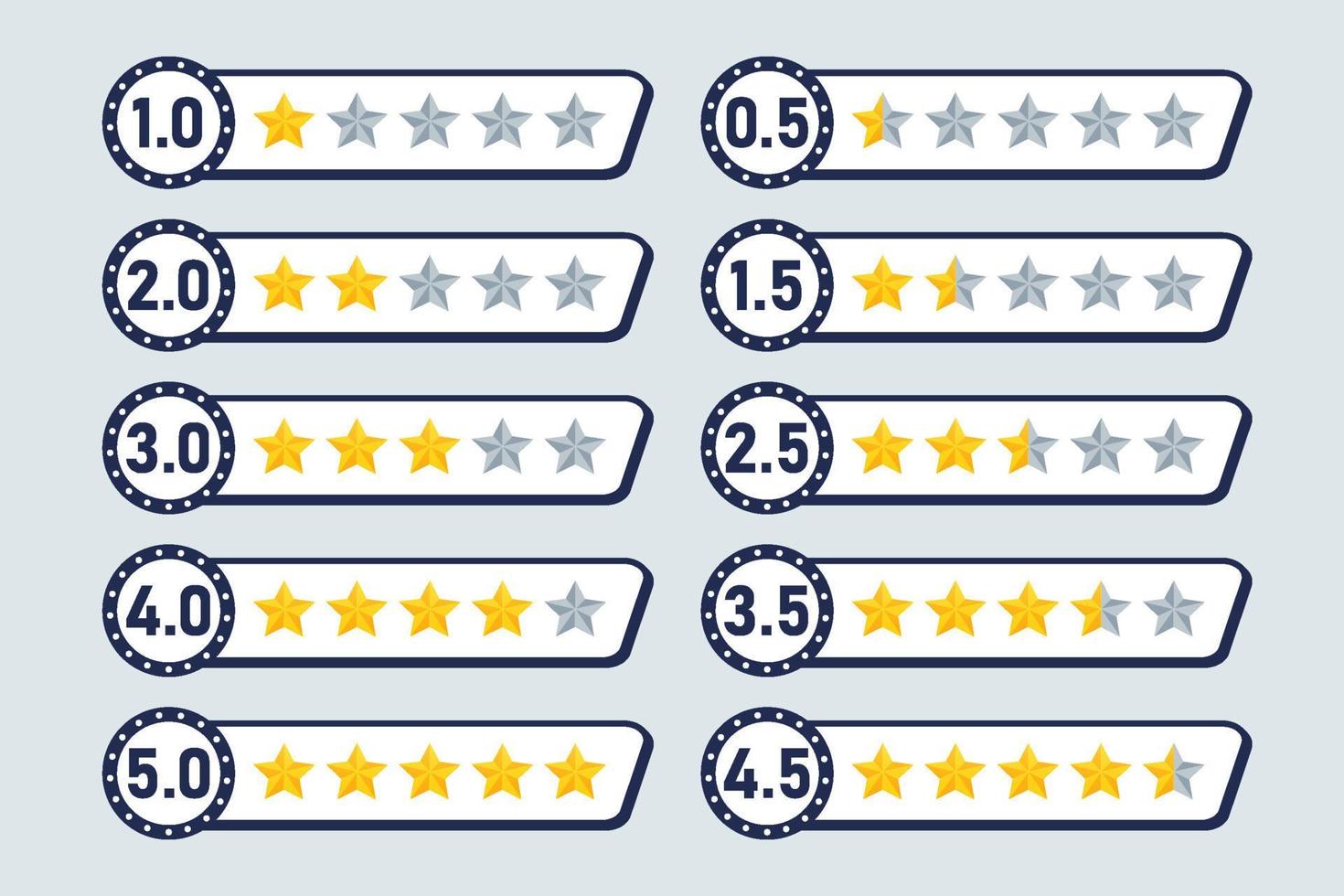 rating stars five review icon symbol quality of product service in customers shopping website feedback rate template vector